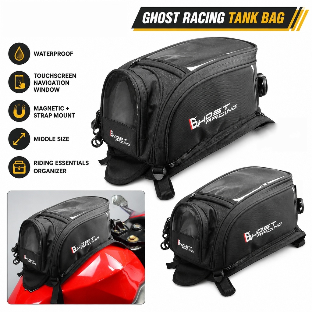 Motorcycle Gear Companies - Universele motorfiets brandstoftank schoudertas waterdichte touchscreen