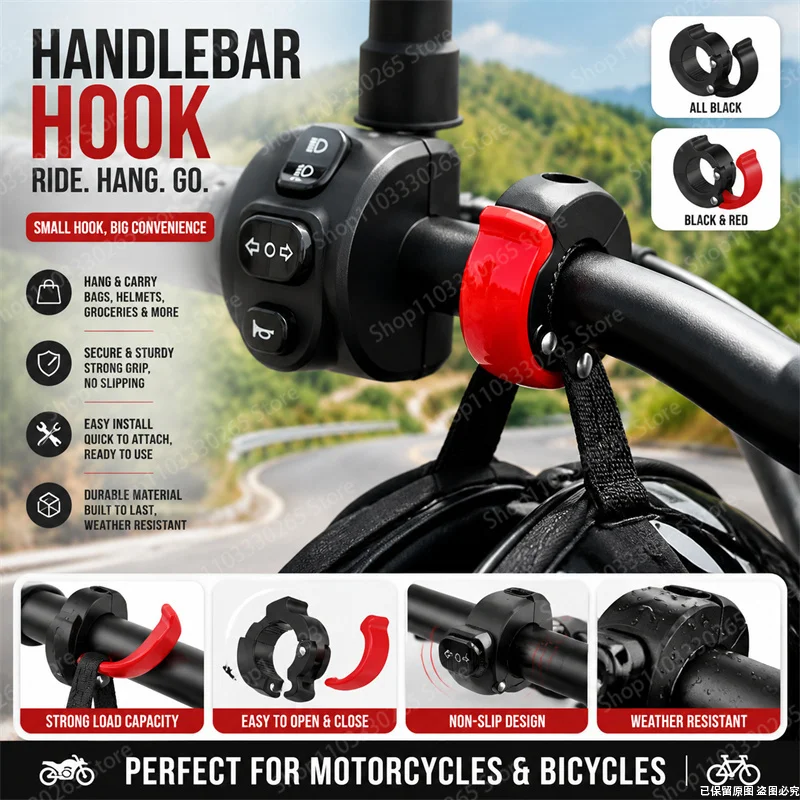 Motorcycle Gear Backpack - Heavy Duty motorfietsstuurhaak, antislip, eenvoudig te