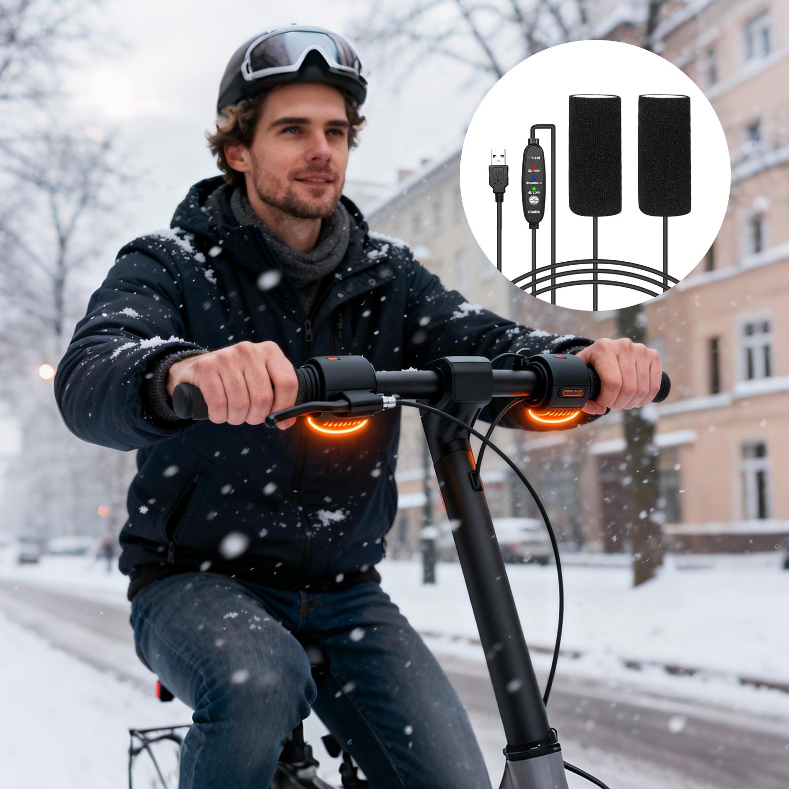 Handlebar Grip Heated - Motorfiets Verwarmde Handvatten 3-Temp 5V Wrap