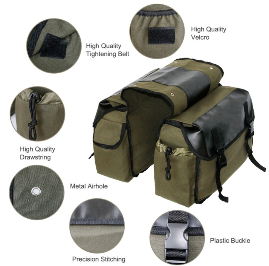 Canvas Lederen Achter Zadeltas - Motorcycle Gear Backpack recensie en prijs