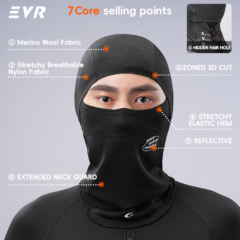 EVR Winterwollen gezichtsmaske - Motorcycle Gear For Woman recensie en prijs